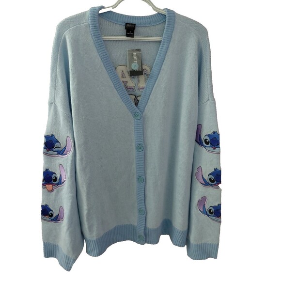 Disney Sweaters - Her Universe Disney Lilo & Stitch "Stay Weird" Cardigan Size 2(18-20) NWF